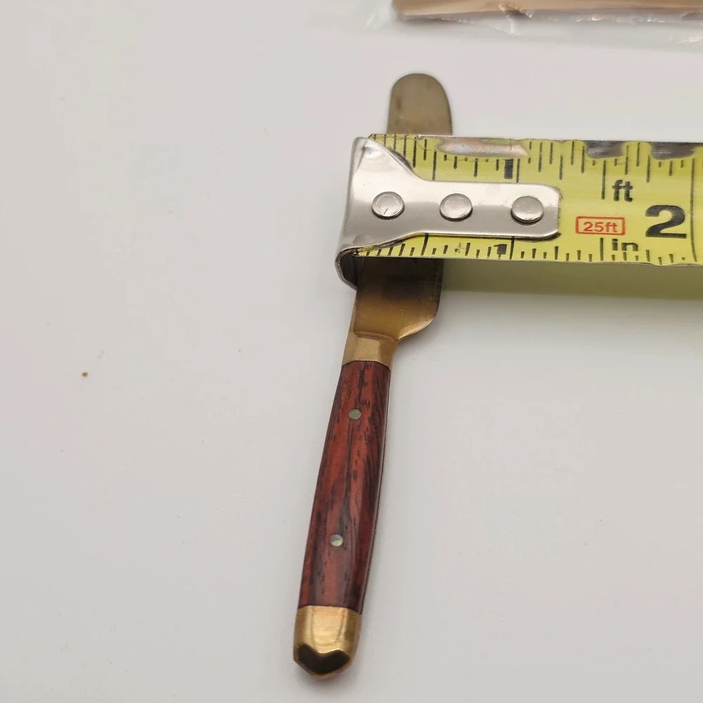 Vintage Thai Bronzeware Mini Knives / Butter Spreader‎ with Box MCM Collectible
